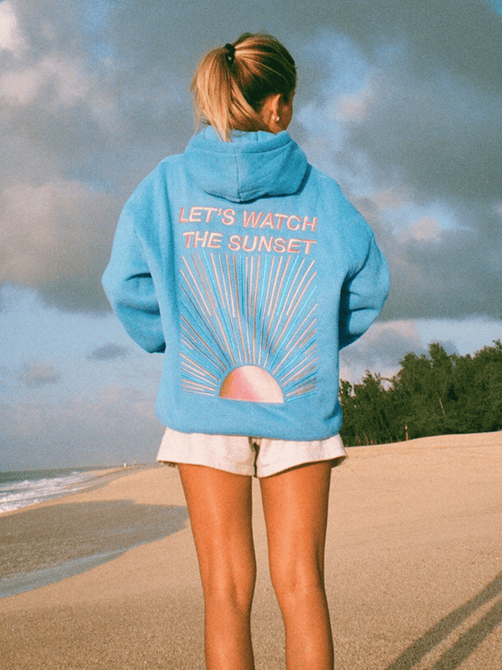 Norvile - Moletom Com Capuz Pôr Do Sol na Moda