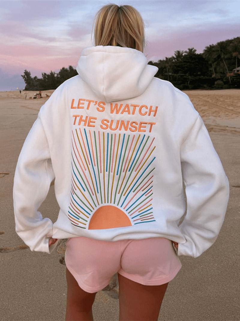 Norvile - Moletom Com Capuz Pôr Do Sol na Moda