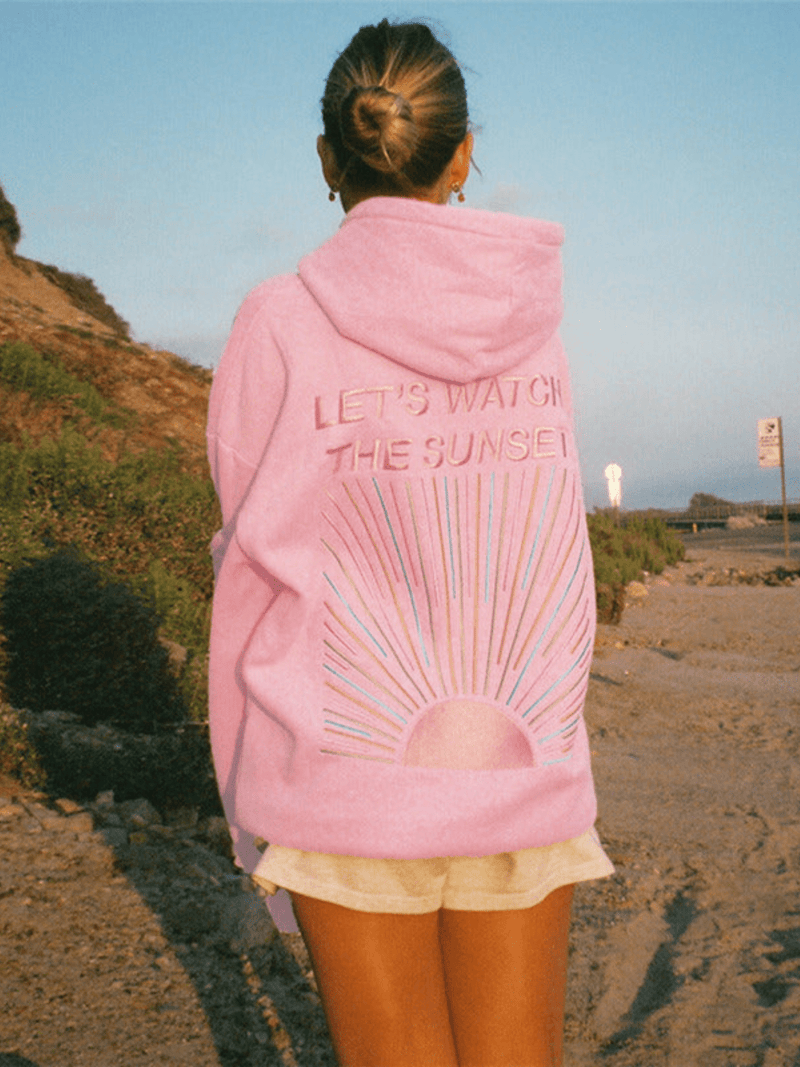 Norvile - Moletom Com Capuz Pôr Do Sol na Moda