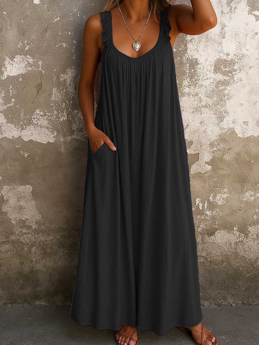 Nadjaa - Vestido Maxi Leve E Esvoaçante