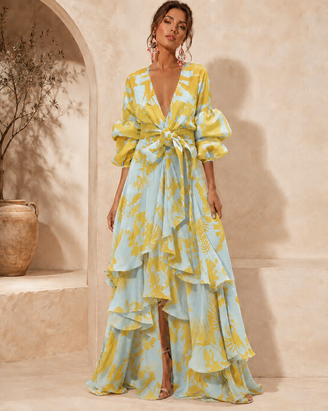 Liaya - Vestido Elegante «Jardim De Corais»