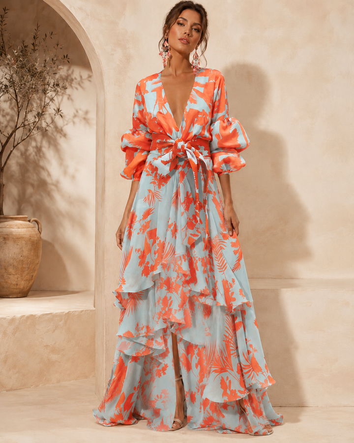 Liaya - Vestido Elegante «Jardim De Corais»