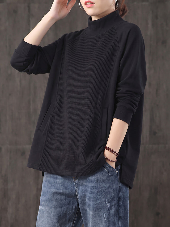 Safia - Blusa De Gola Alta Oversized