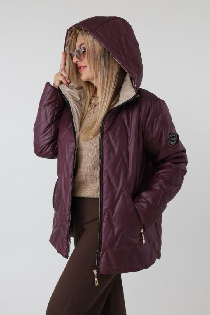 Vezzina - Casaco Elegante Acolchoado De Estilo Transicional