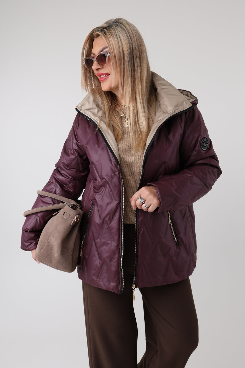 Vezzina - Casaco Elegante Acolchoado De Estilo Transicional