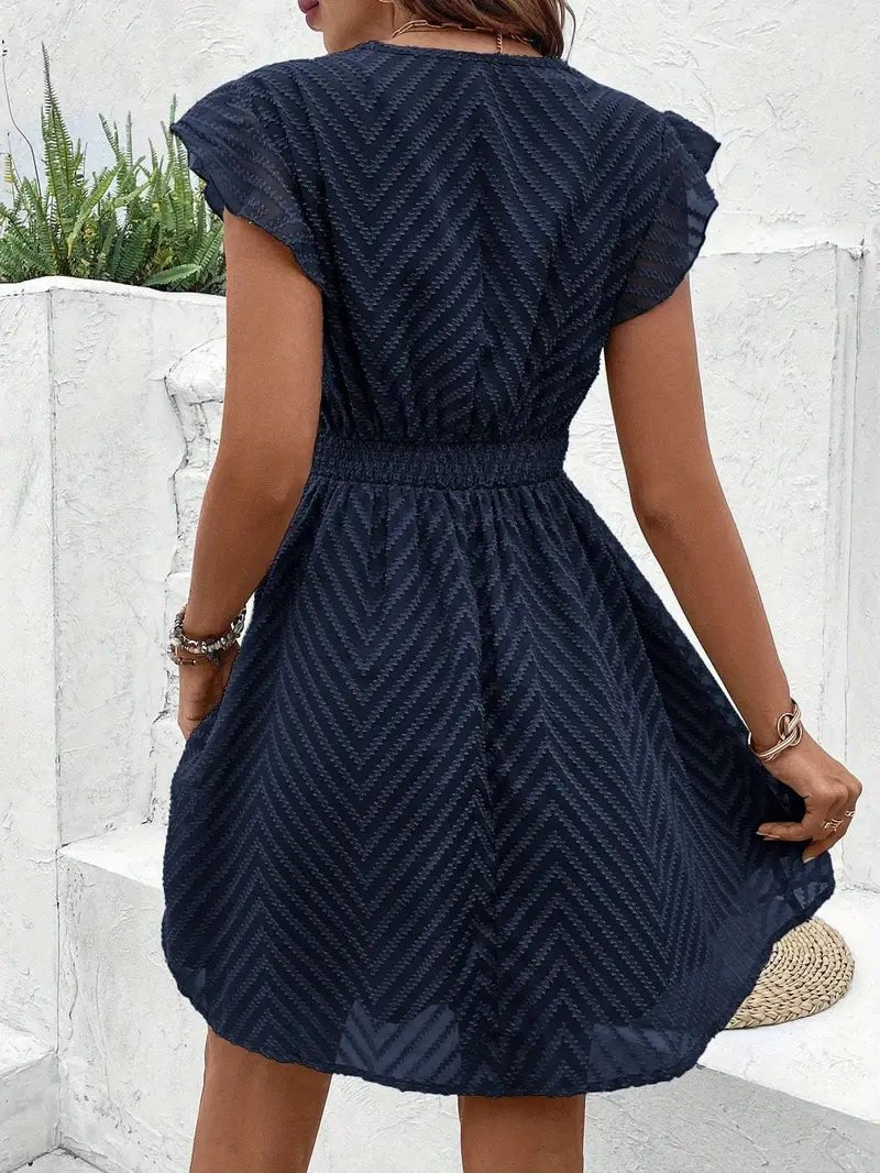 Lillian - Mini-Vestido Com acabamento Em Renda e Decote em V