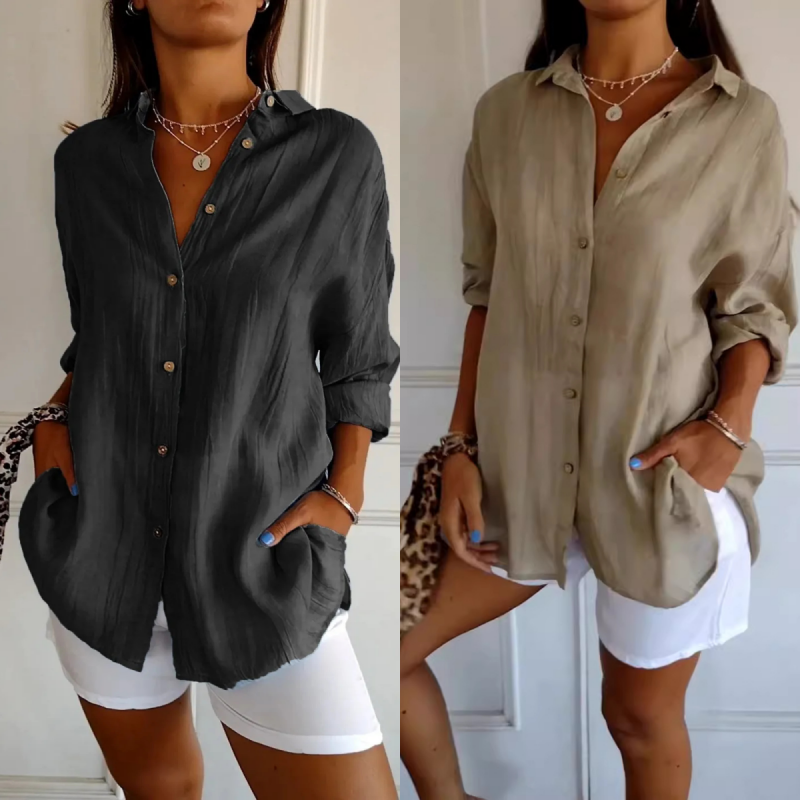 Virgie - Camisa Clássica de Lapela Unica