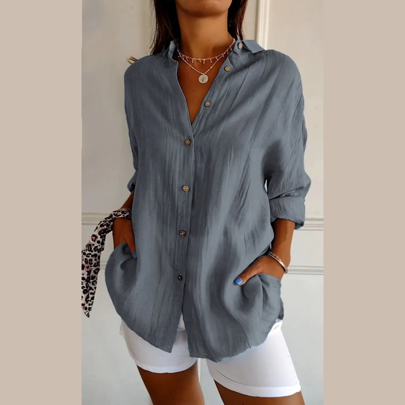 Virgie - Camisa Clássica de Lapela Unica