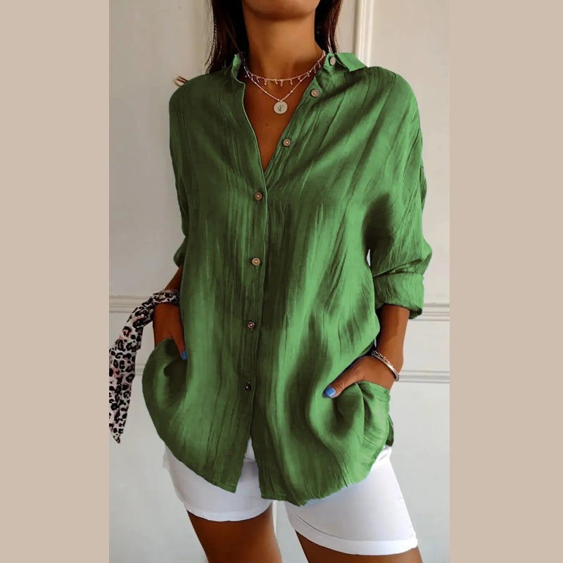 Virgie - Camisa Clássica de Lapela Unica