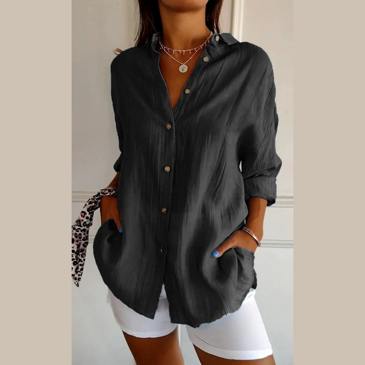Virgie - Camisa Clássica de Lapela Unica