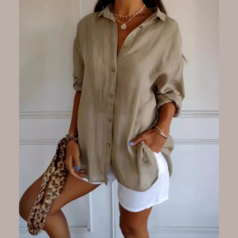 Virgie - Camisa Clássica de Lapela Unica