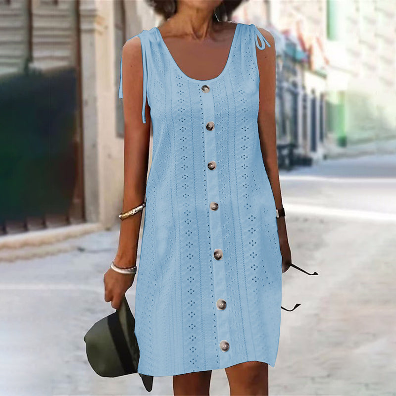 Dinya - Vestido de Malha Sem Mangas