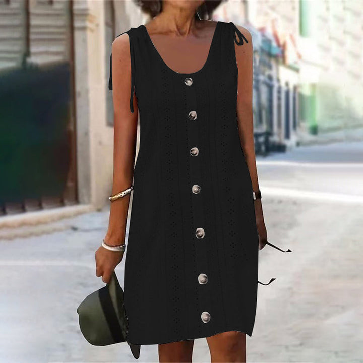 Dinya - Vestido de Malha Sem Mangas
