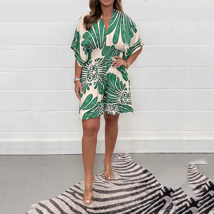 Linoya - Mini Vestido Com Estampado Botânico Arrojado