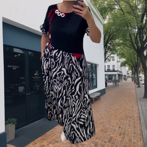 Zahara - Vestido Casual Em Patchwork