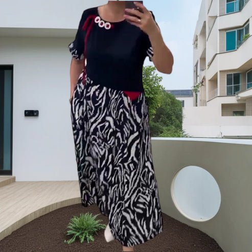 Zahara - Vestido Casual Em Patchwork