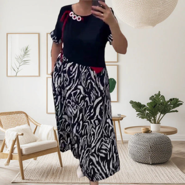 Zahara - Vestido Casual Em Patchwork