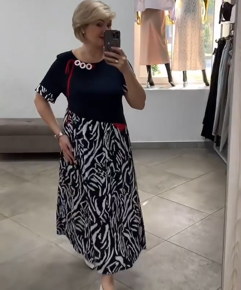 Zahara - Vestido Casual Em Patchwork