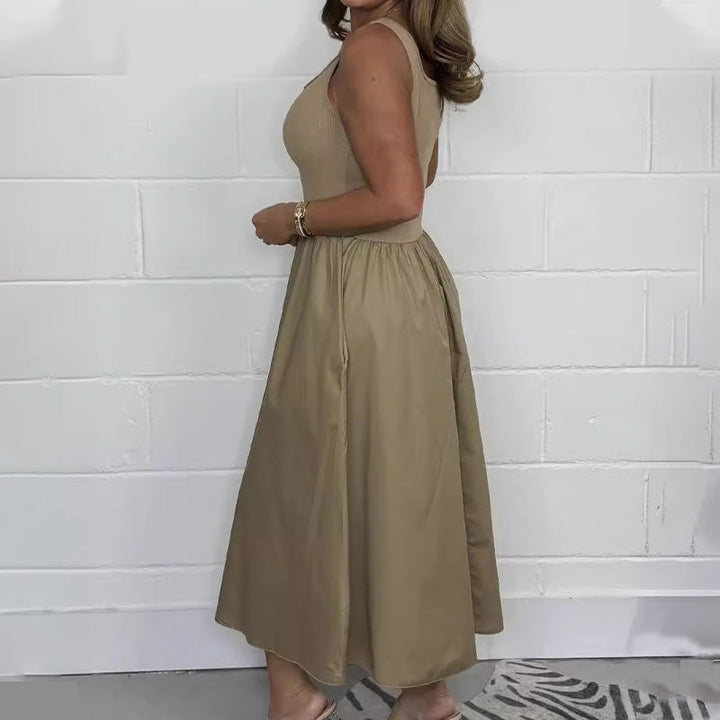 Cristiana - Vestido sem mangas com Decote Quadrado