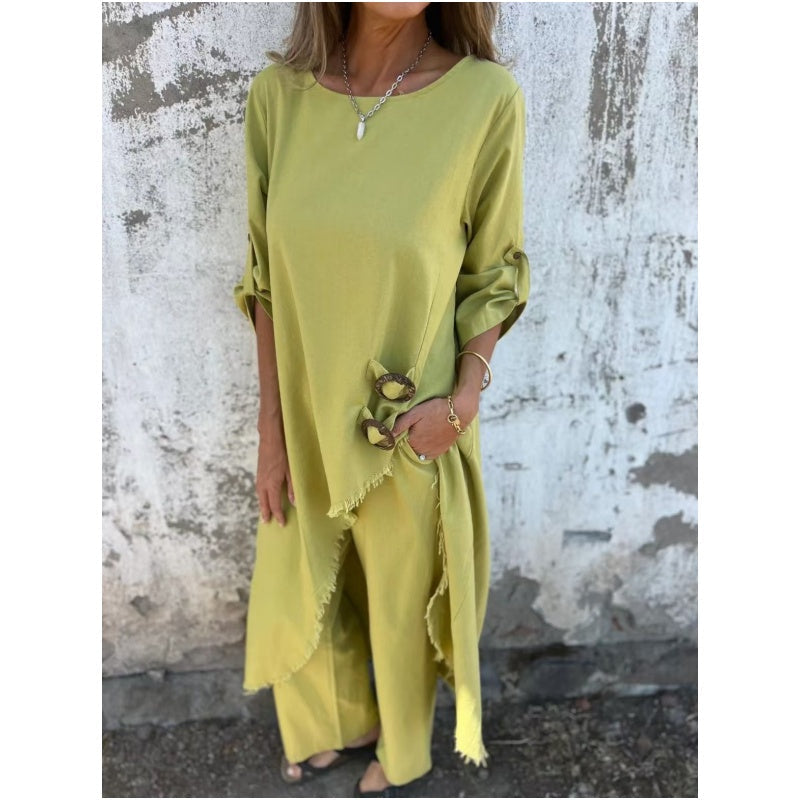 Tilda - Conjunto de Duas Peças com Gola Redonda