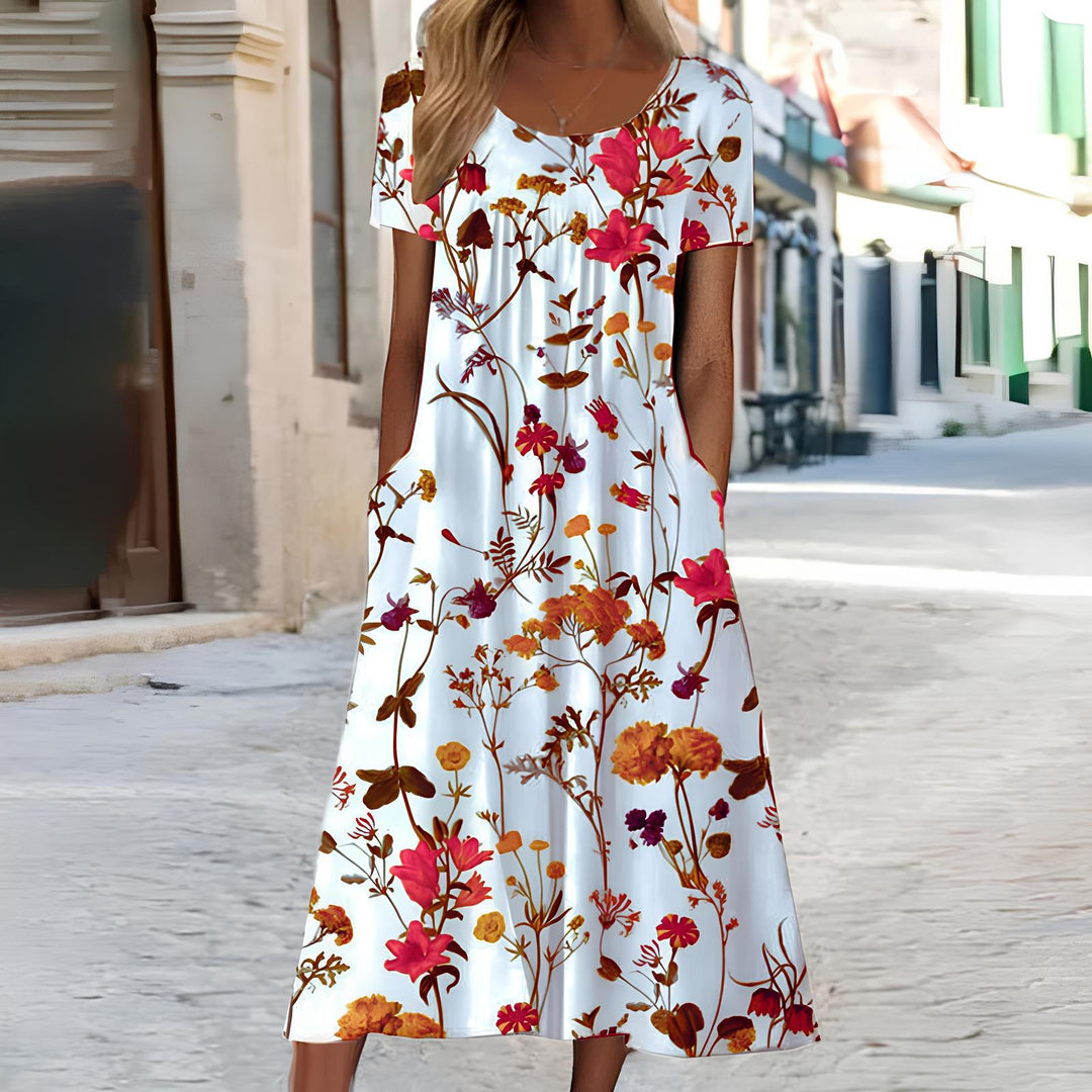 Ndatipo - Vestido Leve Com Um Delicado Padrão Floral