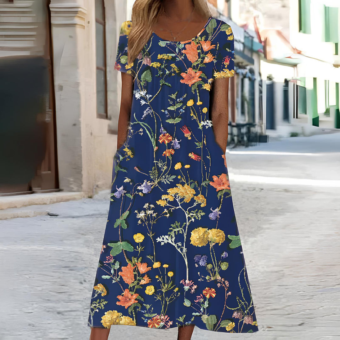 Ndatipo - Vestido Leve Com Um Delicado Padrão Floral