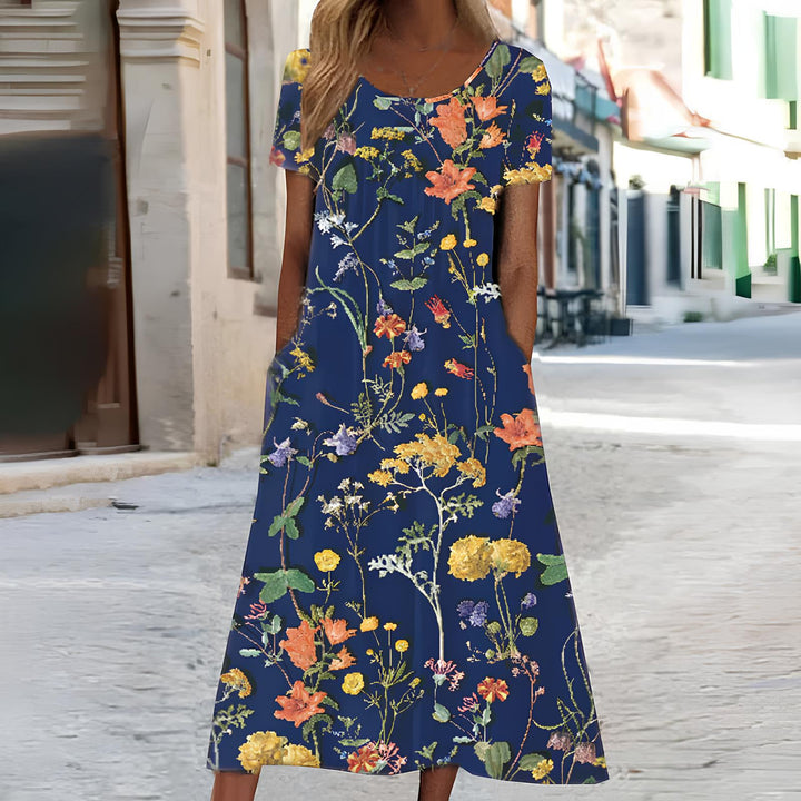 Ndatipo - Vestido Leve Com Um Delicado Padrão Floral