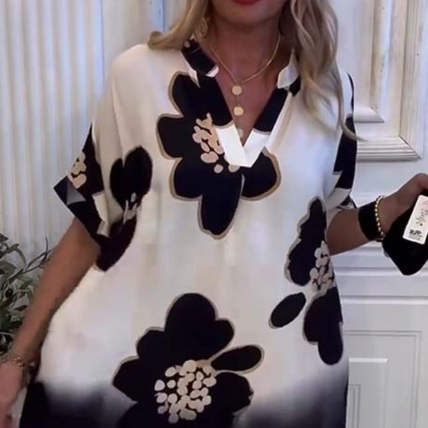 Chrysanthi - Vestido Floral Largo e Elegante