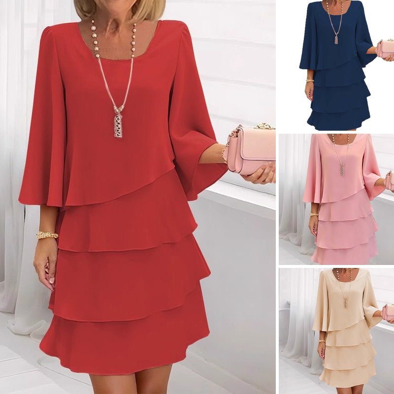 Ishari - Vestido Elegante Com Decote Quadrado