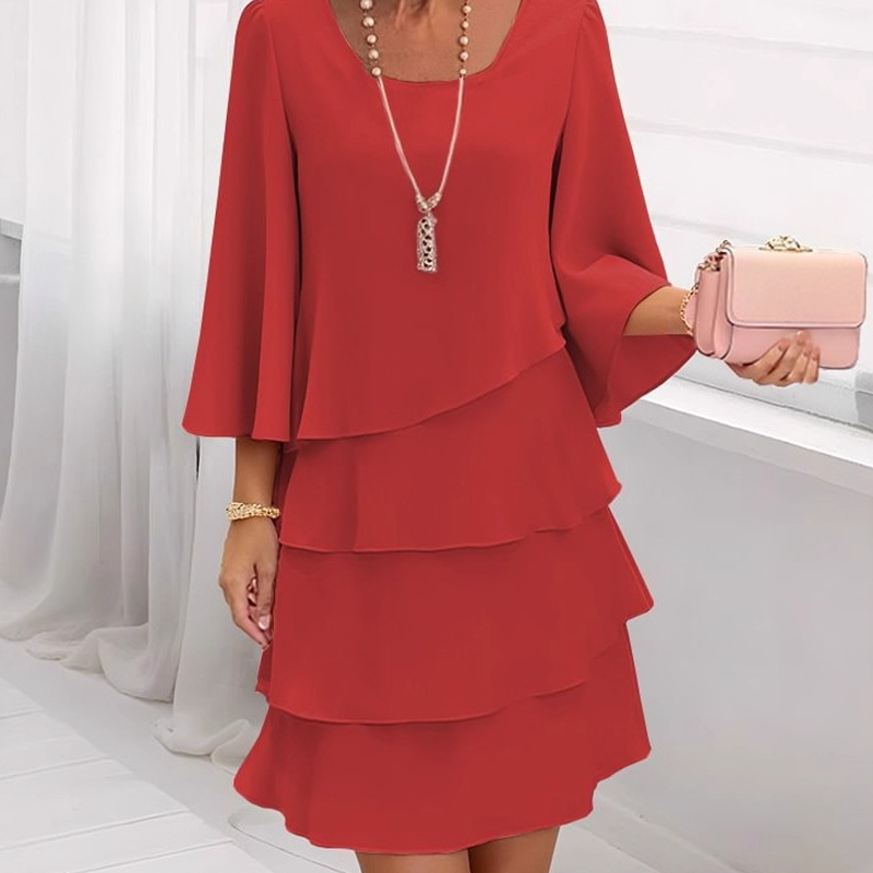 Ishari - Vestido Elegante Com Decote Quadrado