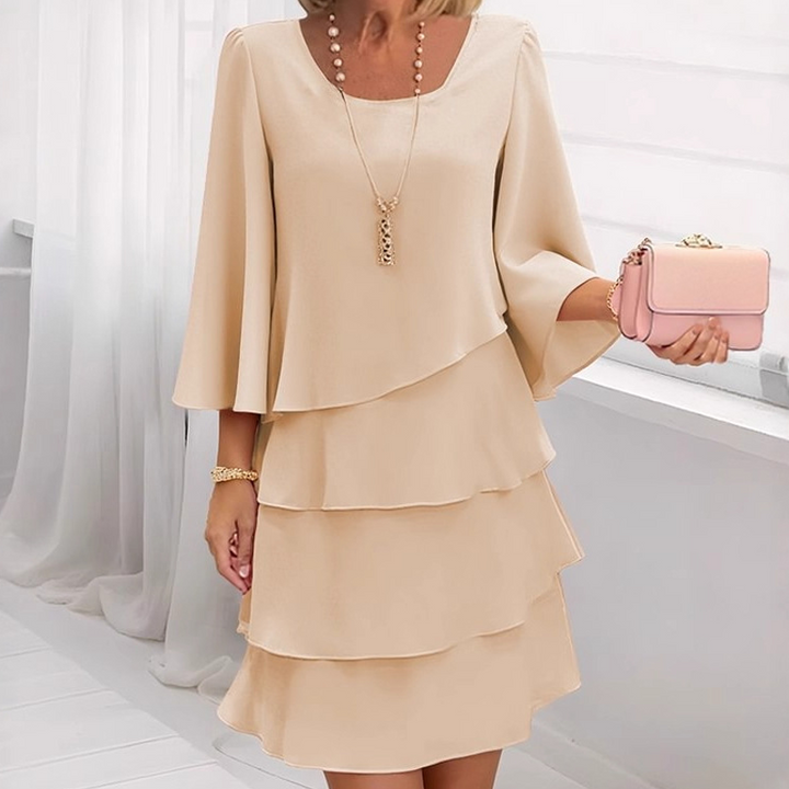 Ishari - Vestido Elegante Com Decote Quadrado