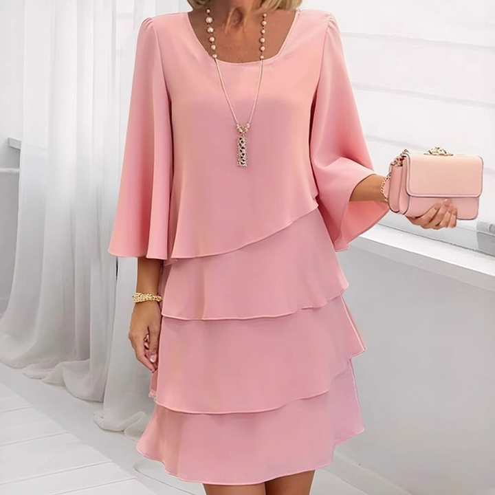 Ishari - Vestido Elegante Com Decote Quadrado