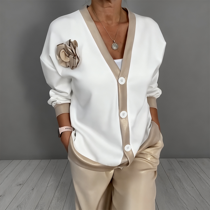 Maelynn - Conjunto Elegante de Casaco e Top