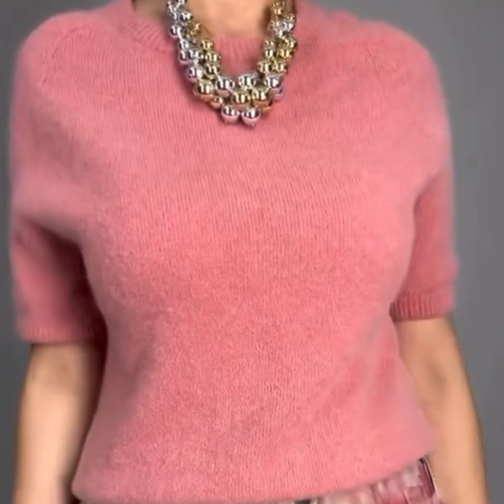 Nirosha - Top de Malha Com Padrão Floral Elegante e Saia Midi