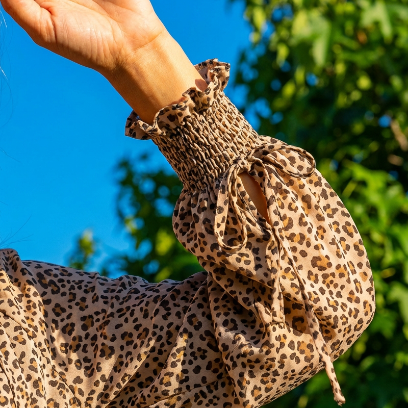 Sissel - Vestido Mini Com Decote Em V e Folhos