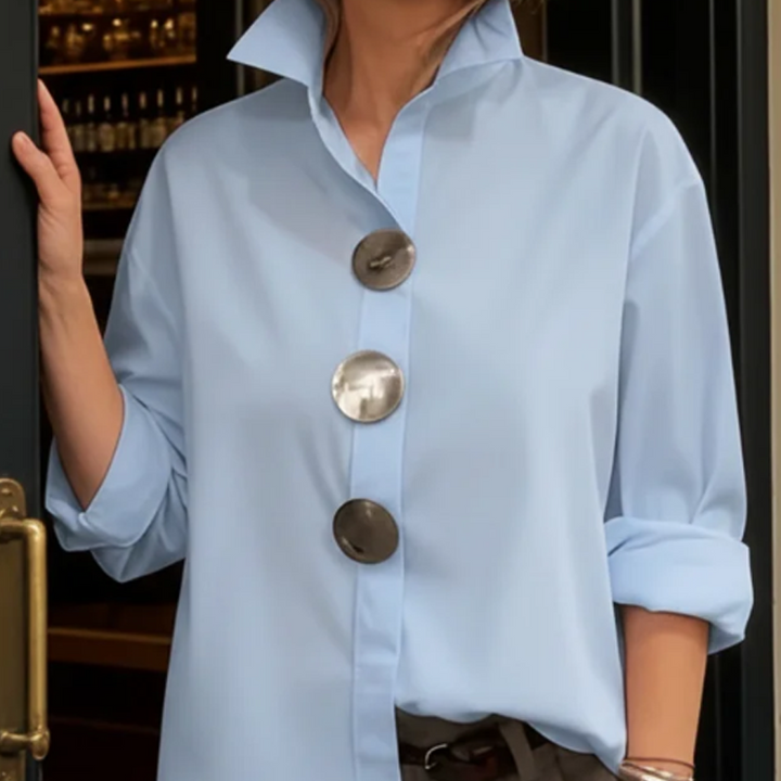 Cvijeta - Blusa Excessivamente Grande Com Botões Grandes De Metal