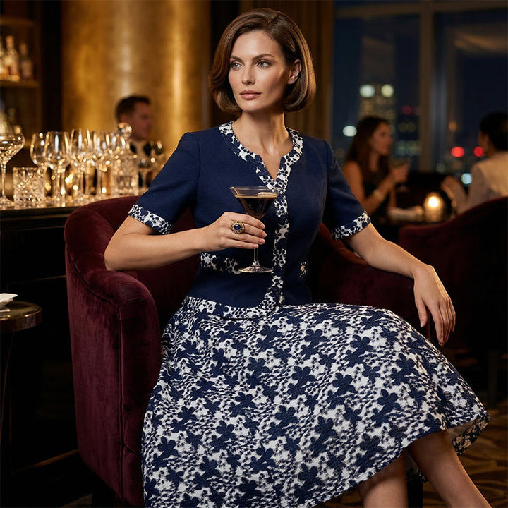 Jinia - Vestido Em Linha A Com Padrão Floral