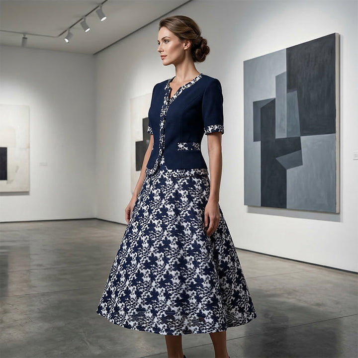 Jinia - Vestido Em Linha A Com Padrão Floral