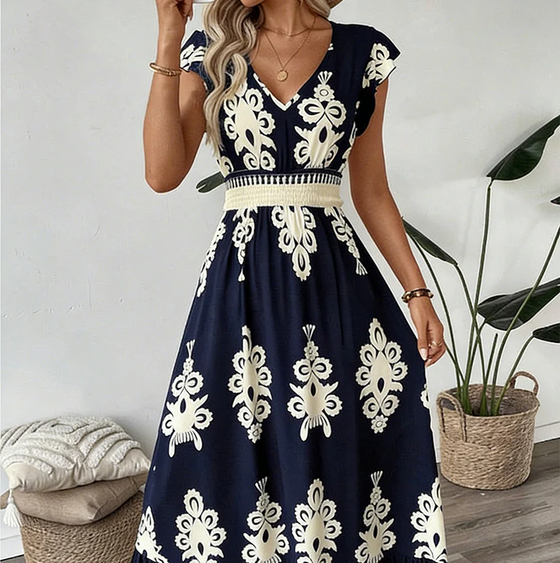 Ranika - Vestido Maxi Sem Mangas Com Decote Em V