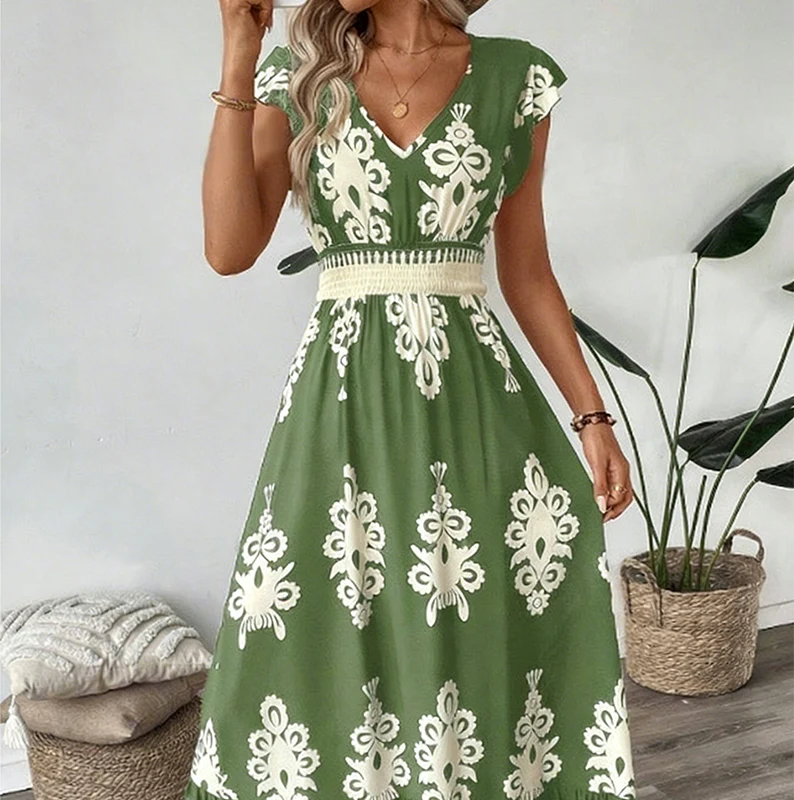 Ranika - Vestido Maxi Sem Mangas Com Decote Em V