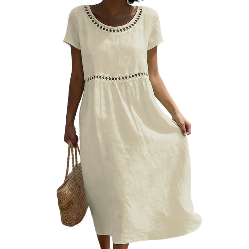 Tarsha - Vestido Midi Elegante em Linho