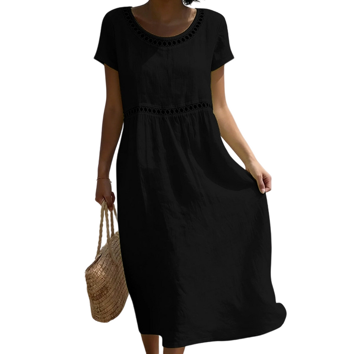 Tarsha - Vestido Midi Elegante em Linho