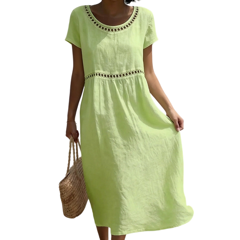 Tarsha - Vestido Midi Elegante em Linho
