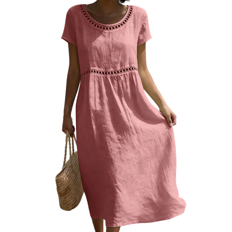 Tarsha - Vestido Midi Elegante em Linho