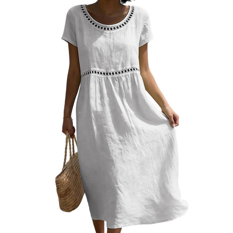 Tarsha - Vestido Midi Elegante em Linho