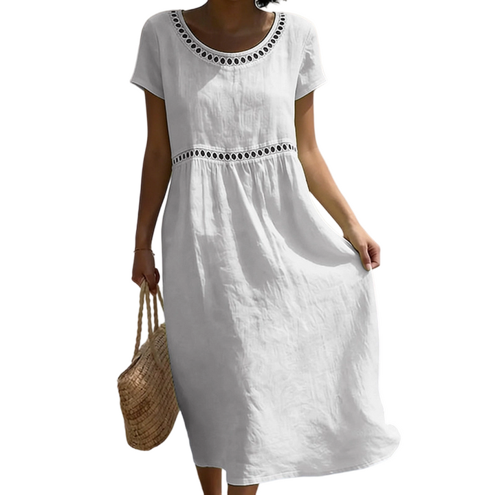 Tarsha - Vestido Midi Elegante em Linho