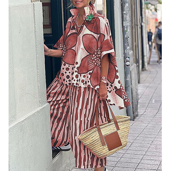 Rozarin - Conjunto De Duas Peças Com Estampado Elegante