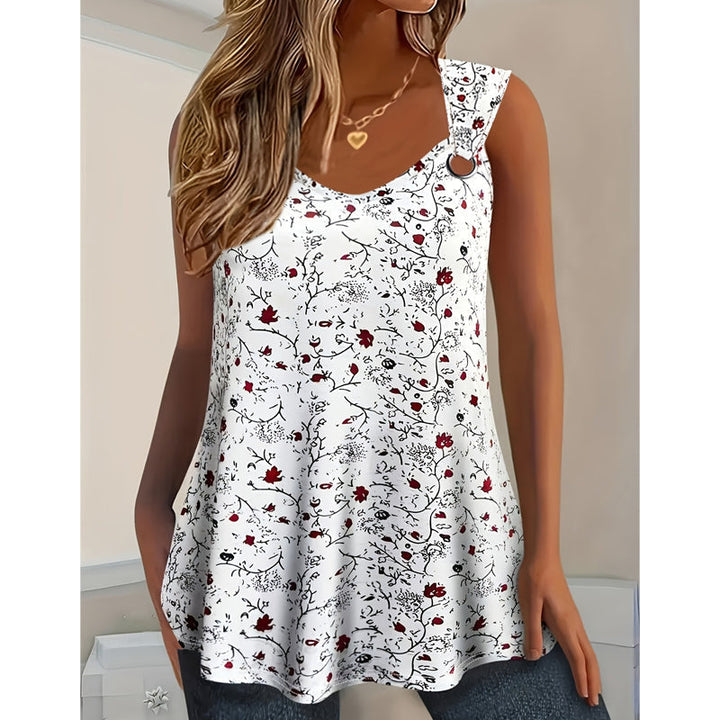 Kahina - Camisola De Verão Sem Mangas Com Padrão Floral