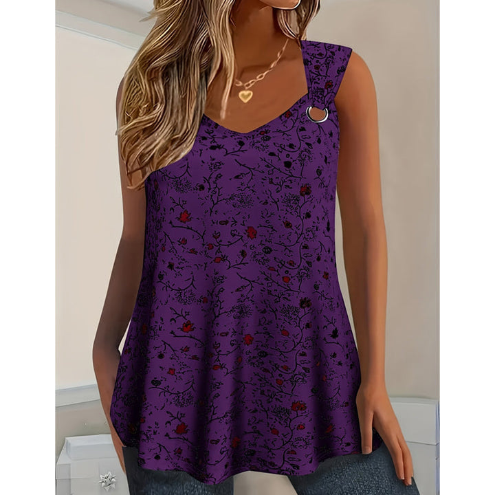 Kahina - Camisola De Verão Sem Mangas Com Padrão Floral