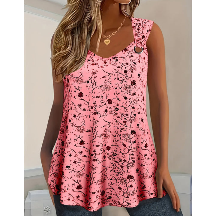Kahina - Camisola De Verão Sem Mangas Com Padrão Floral